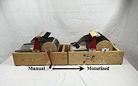 Motorize manual drum carder